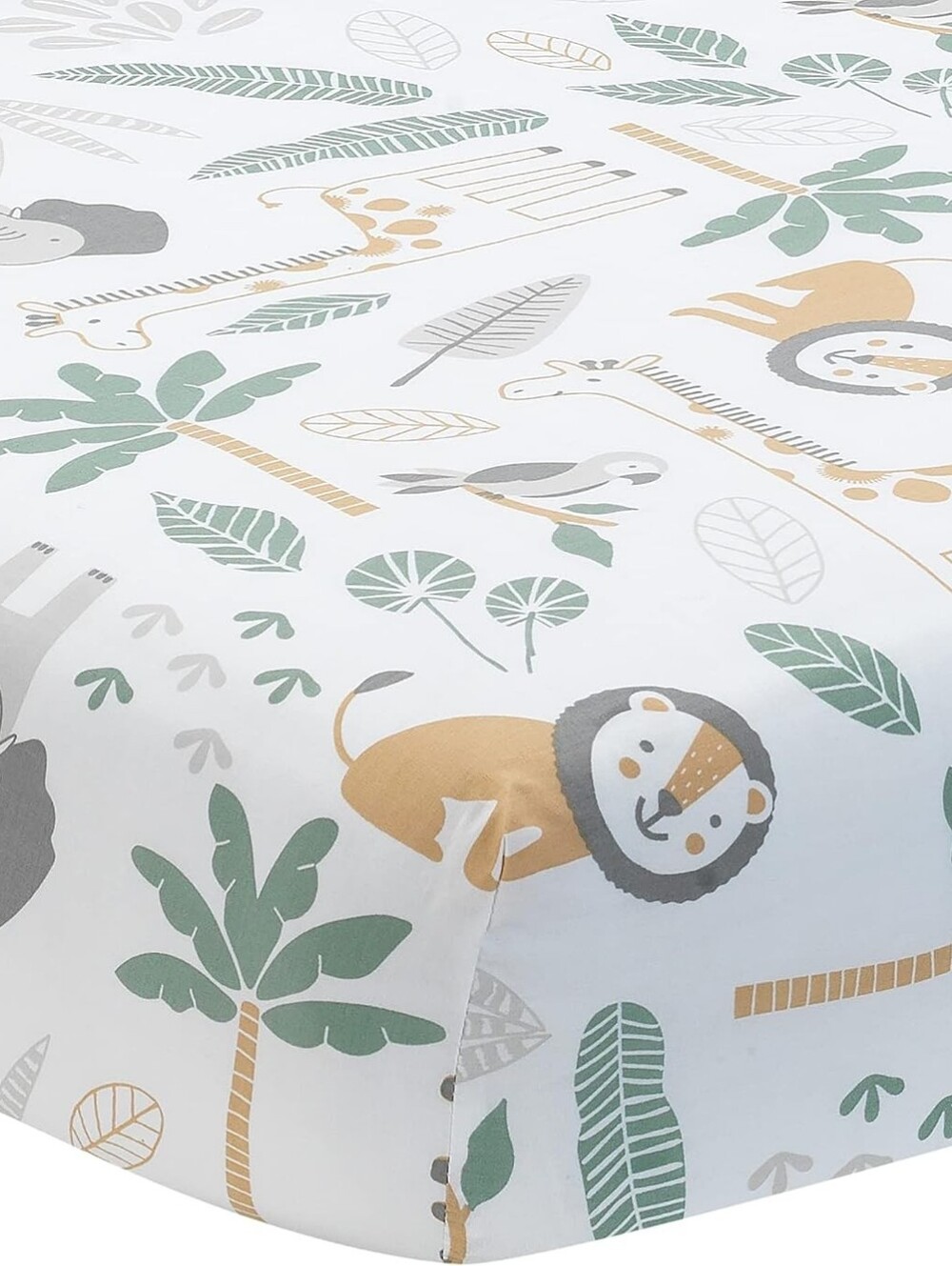 Lambs & Ivy Jungle Friends Cotton Crib Sheet